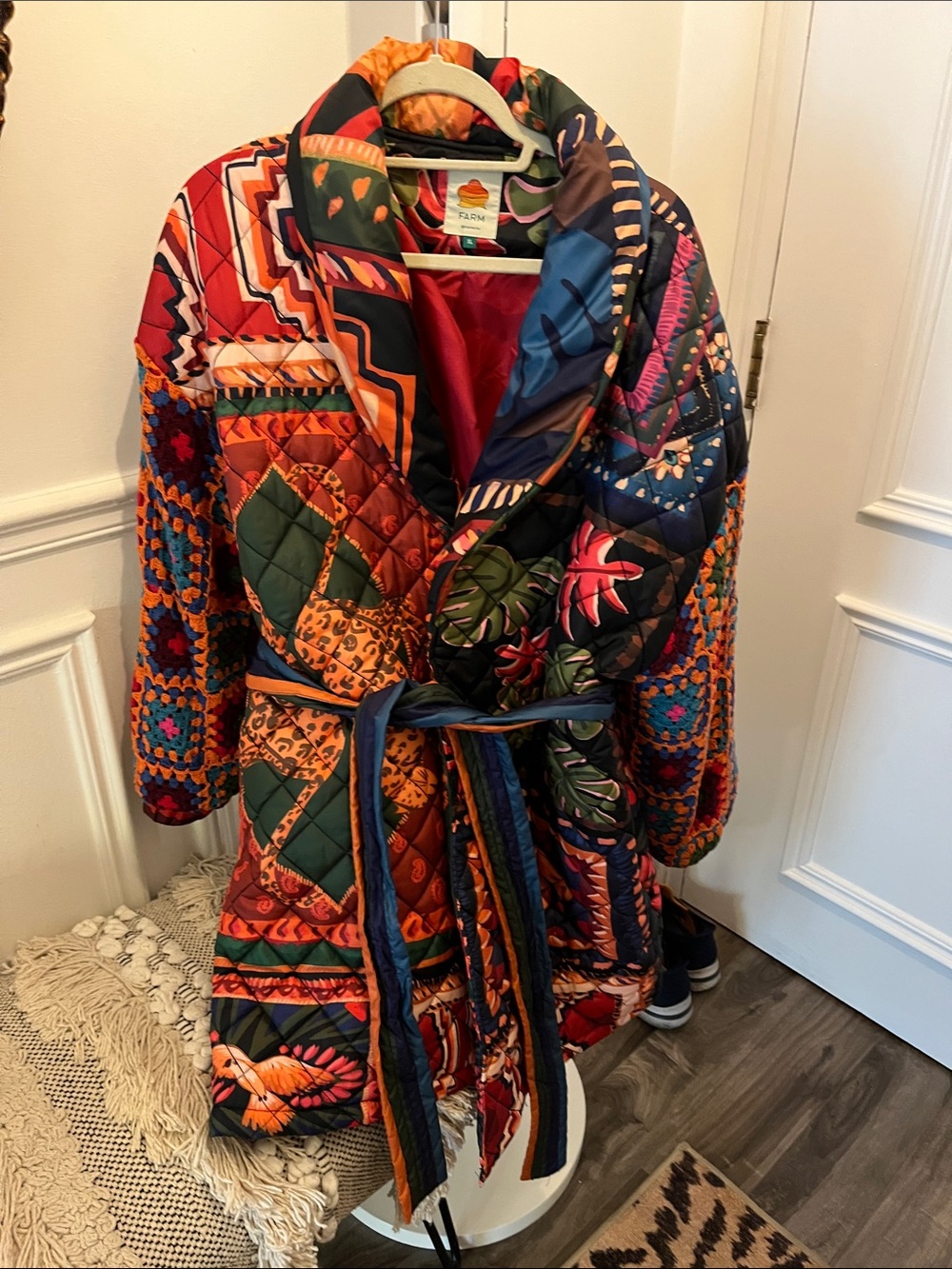 Farm Rio size XL winter coat, mid length, never worn